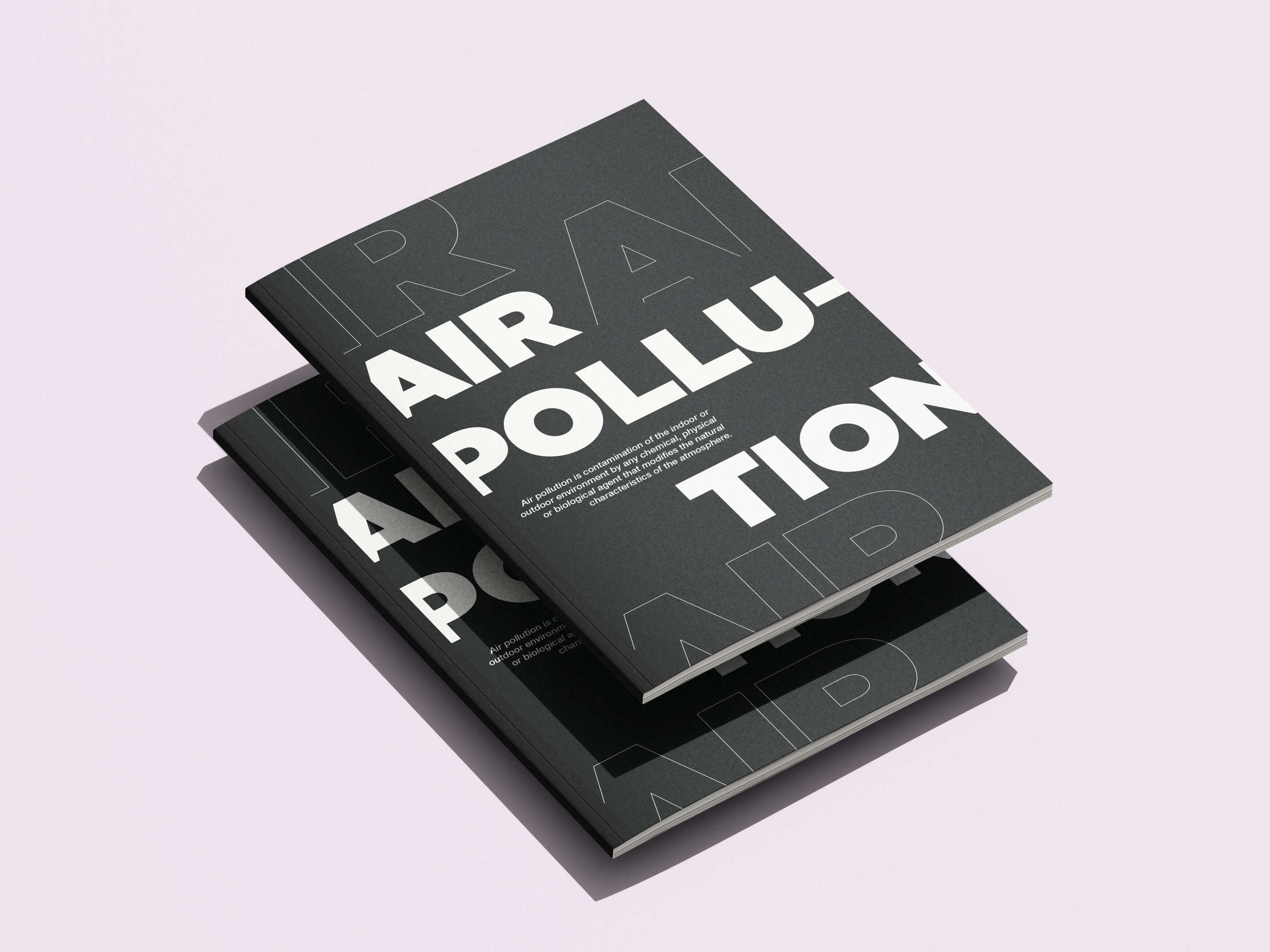 Air Pollution Editorial Publication Monograph Mockup