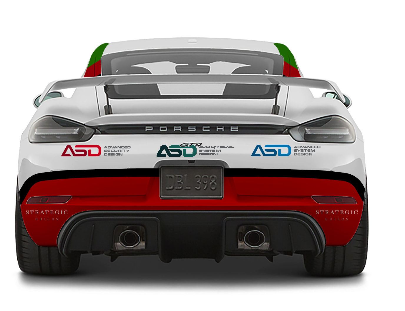 Porsche 718 Cayman GT4 Rear Aero Blueprint