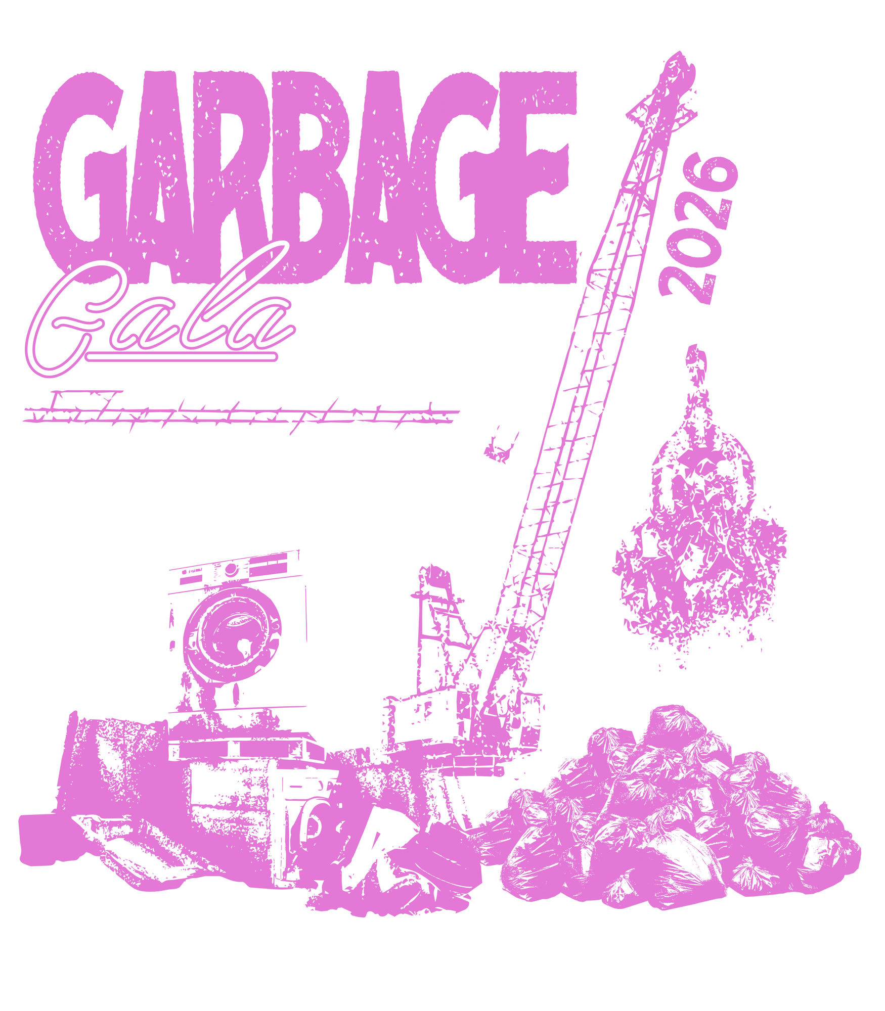 Garbage Gala Industrial Crane Graphic