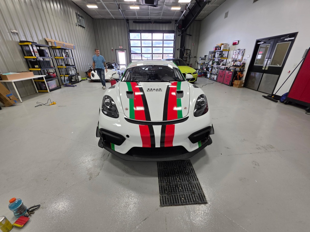 Porsche 718 Cayman GT4 Front Fascia & Livery Hood Stripes