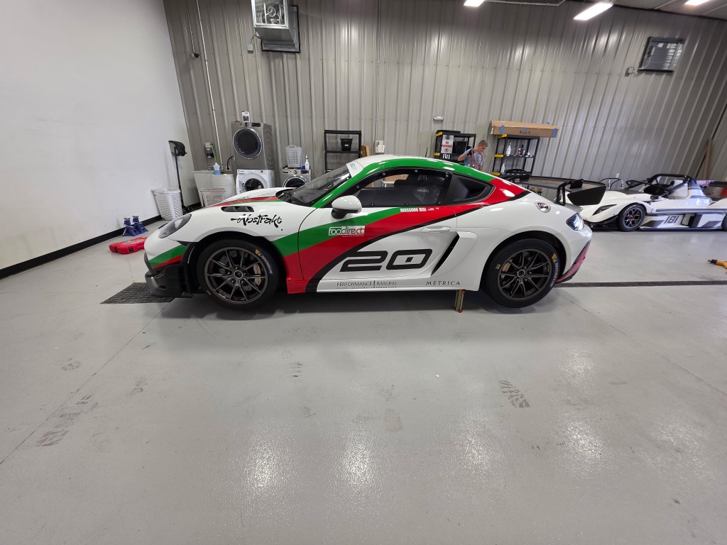 Porsche 718 Cayman GT4 Driver Side Profile Livery in Shop