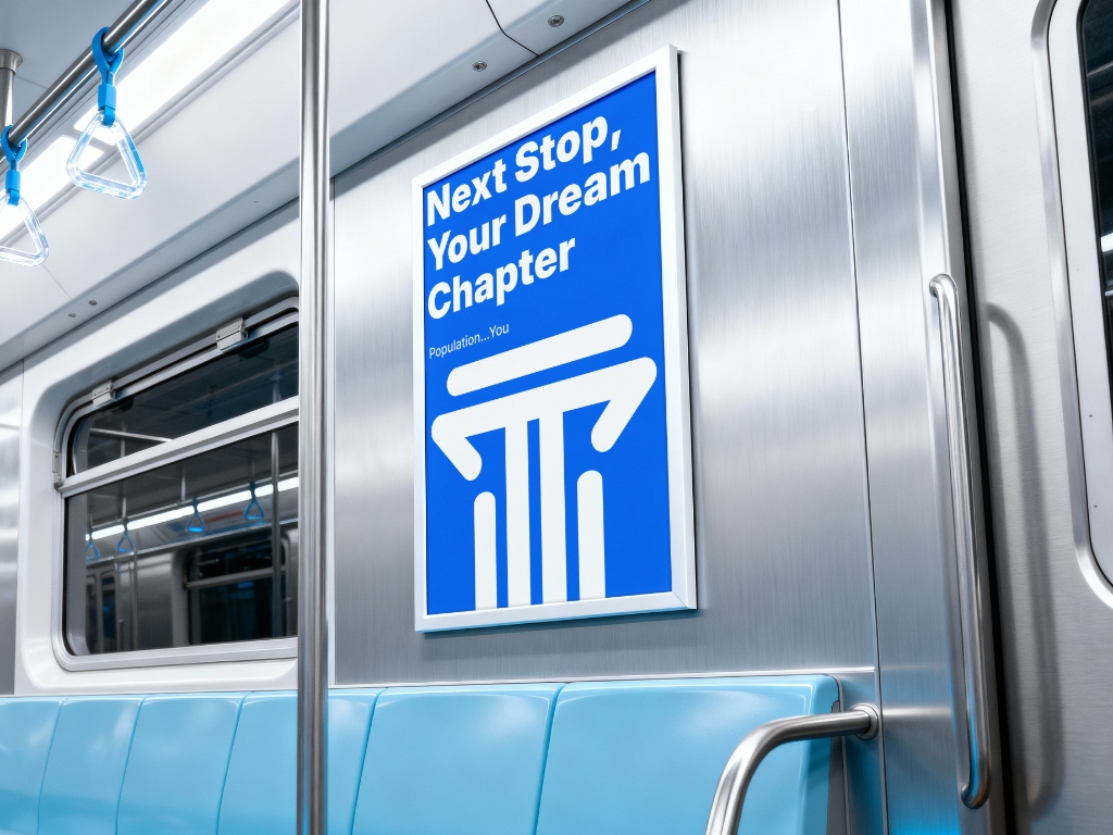 Toga Subway Advertising Mockup - Next Stop, Your Dream Chapter
